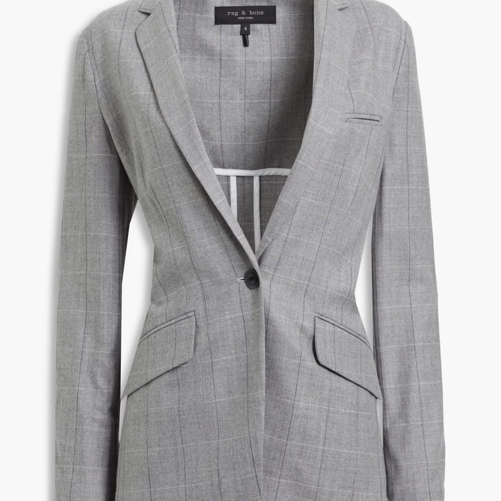 Rag & Bone Andre checkered wool Blazer